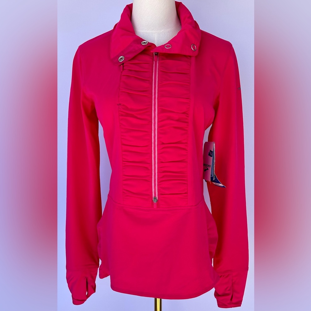 Brooks Women’s Infiniti Anorak Pomegranate Water/Windproof Lightweight Medium